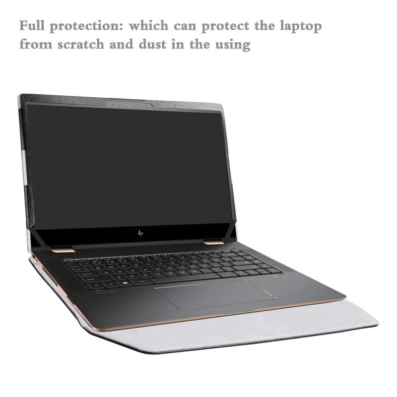 Alapmk Protective Case Cover for HP Spectre x360 15 15-dfXXXX & case for Lenovo ideapad S145 15 S145-15IWL/IdeaPad 3 15IIL05/case for Lenovo V15 IKB 15.6" Laptop,Black - Image 5